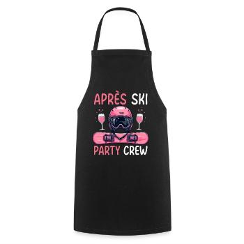 Équipe de fête après ski - Tablier de cuisine - noir - Devant - AI Model Male 185 dark (185cm)