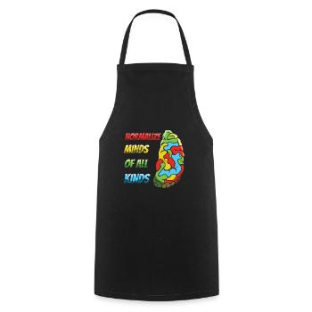 Autisme : normaliser les esprits de toutes sortes - Tablier de cuisine - noir - Devant - AI Model Male 185 dark (185cm)