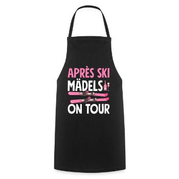 Après Ski Mädels On Tour - Kochschürze - Schwarz - Vorne - AI Model Male 185 dark (185cm)