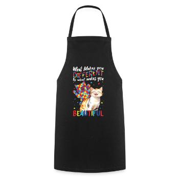 Autisme : ce qui vous rend différent - Tablier de cuisine - noir - Devant - AI Model Male 185 dark (185cm)