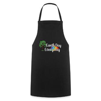Earth Day Jeden Tag Bäume Regenbogen - Kochschürze - Schwarz - Vorne - AI Model Male 185 dark (185cm)