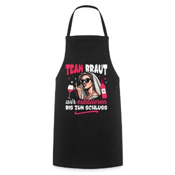 Junggesellenabschied Frauen T-Shirt JGA Team Braut - Kochschürze - Schwarz - Vorne - AI Model Male 185 dark (185cm)