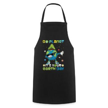 Go Planet It's Your Earth Day Celebrations - Cooking Apron - black - Front - AI Model Male 185 dark (185cm)