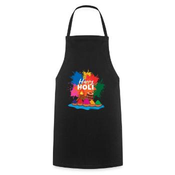 Holi Festival Happy Holi Colorful Festival - Cooking Apron - black - Front - AI Model Male 185 dark (185cm)