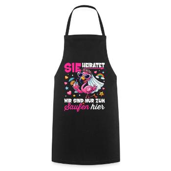 Junggesellenabschied Frauen Shirt JGA Polterabend - Kochschürze - Schwarz - Vorne - AI Model Male 185 dark (185cm)