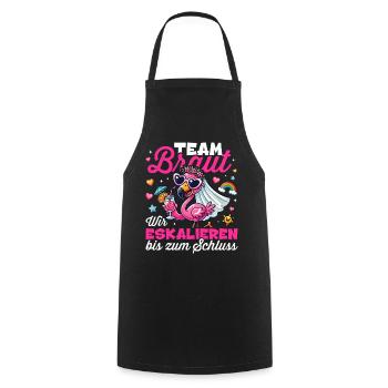 Junggesellenabschied Frauen T-Shirt JGA Team Braut - Kochschürze - Schwarz - Vorne - AI Model Male 185 dark (185cm)