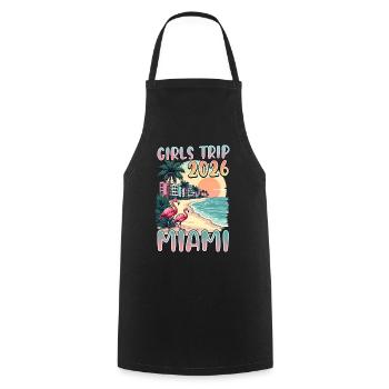 Voyage entre filles Miami 2026 - Tablier de cuisine - noir - Devant - AI Model Male 185 dark (185cm)