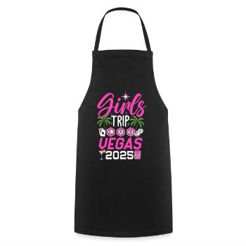 Girls Trip Las Vegas 2025 - Kochschürze - Schwarz - Vorne - AI Model Male 185 dark (185cm)