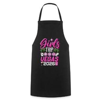 Girls Trip Las Vegas 2026 - Kochschürze - Schwarz - Vorne - AI Model Male 185 dark (185cm)