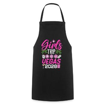 Girls Trip Las Vegas 2028 - Kochschürze - Schwarz - Vorne - AI Model Male 185 dark (185cm)