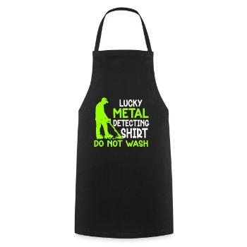 Metal Detector Shirt for Men Lucky Metal Detecting - Kochschürze - Schwarz - Vorne - AI Model Male 185 dark (185cm)