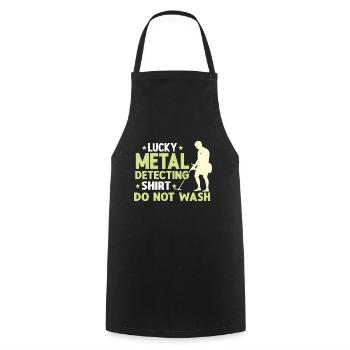 Metal Detector Shirt for Men Lucky Metal Detecting - Kochschürze - Schwarz - Vorne - AI Model Male 185 dark (185cm)
