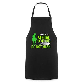 Metal Detector Shirt for Men Lucky Metal Detecting - Kochschürze - Schwarz - Vorne - AI Model Male 185 dark (185cm)