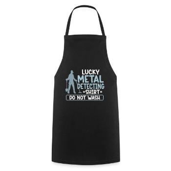 Metal Detector Shirt for Men Lucky Metal Detecting - Kochschürze - Schwarz - Vorne - AI Model Male 185 dark (185cm)