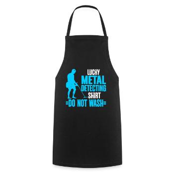 Metal Detector Shirt for Men Lucky Metal Detecting - Kochschürze - Schwarz - Vorne - AI Model Male 185 dark (185cm)