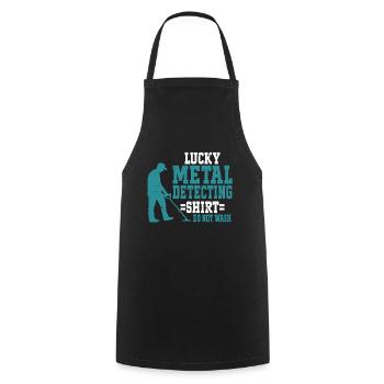 Metal Detector Shirt for Men Lucky Metal Detecting - Kochschürze - Schwarz - Vorne - AI Model Male 185 dark (185cm)