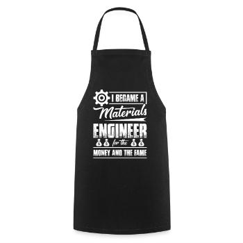 I Became A Materials Engineer - Cooking Apron - black - Front - AI Model Male 185 dark (185cm)