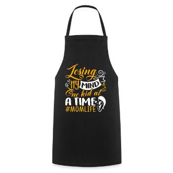 Mother's Day Mom Life Hashtag - Cooking Apron - black - Front - AI Model Male 185 dark (185cm)