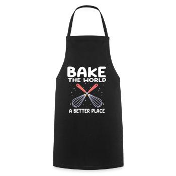 Baking Bakery Baker - Kochschürze - Schwarz - Vorne - AI Model Male 185 dark (185cm)