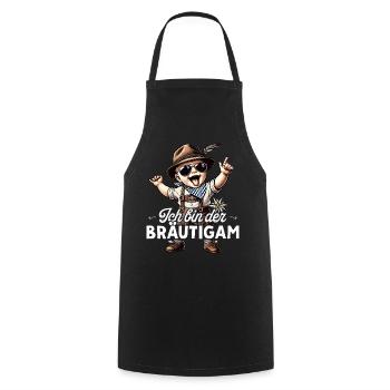 Bräutigam T-Shirt JGA Männer Junggesellenabschied - Kochschürze - Schwarz - Vorne - AI Model Male 185 dark (185cm)