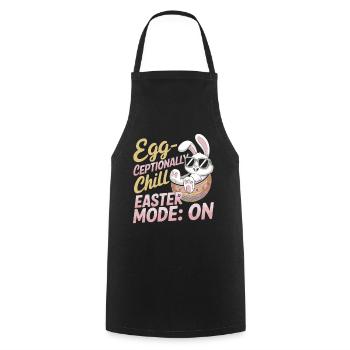 Egg-ceptionally Chill – Easter Gift Idea - Cooking Apron - black - Front - AI Model Male 185 dark (185cm)