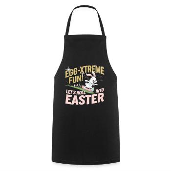 Funny Skater Bunny – Idée cadeau de Pâques - Tablier de cuisine - noir - Devant - AI Model Male 185 dark (185cm)