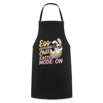 Lapin de Pâques détendu – Cadeau de Pâques drôle - Tablier de cuisine - noir - Devant - AI Model Male 185 dark (185cm)