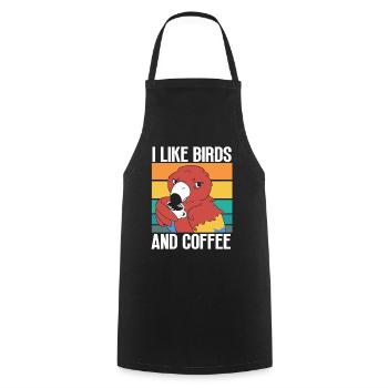 Bird Watching Cute Bird Lover - Kochschürze - Schwarz - Vorne - AI Model Male 185 dark (185cm)