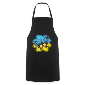 Schmetterling Farben Down Syndrom Unterstützung - Kochschürze - Schwarz - Vorne - AI Model Male 185 dark (185cm)