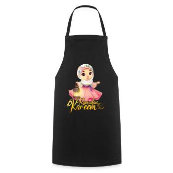 Aïd Mubarak Ramadan Kareem Illustration avec - Tablier de cuisine - noir - Devant - AI Model Male 185 dark (185cm)