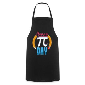 Happy Pi Day Math Fun Pencil Design - Cooking Apron - black - Front - AI Model Male 185 dark (185cm)
