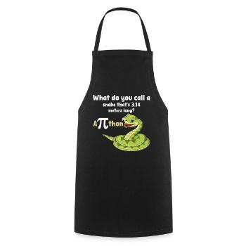 Pi Day Snake Joke Python Humor - Cooking Apron - black - Front - AI Model Male 185 dark (185cm)