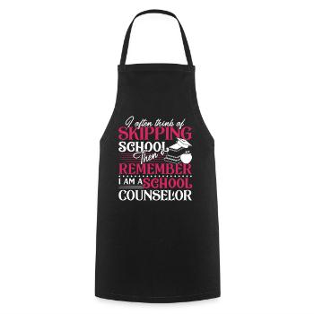 School Counselor I am A School Counselor - Cooking Apron - black - Front - AI Model Male 185 dark (185cm)