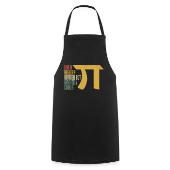 Pi Day: Like a number, only infinitely cooler - Cooking Apron - black - Front - AI Model Male 185 dark (185cm)