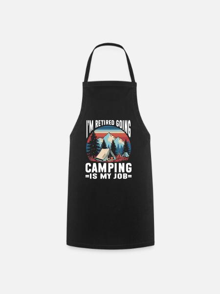 Camping Campfire Camper - Kochschürze - Schwarz
