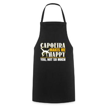 Capoeira Makes Me Happy - Cooking Apron - black - Front - AI Model Male 185 dark (185cm)