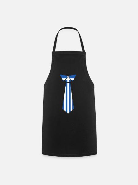 Griechische Ostern Krawatte Flaggenmuster Design - Kochschürze - Schwarz