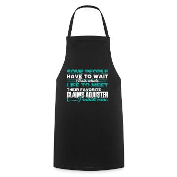 Claims Adjuster Proud Claims Adjuster Parent - Cooking Apron - black - Front - AI Model Male 185 dark (185cm)