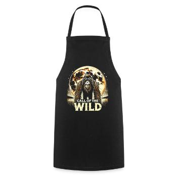 Call of the Wild – Majestätischer Orang-Utan - Kochschürze - Schwarz - Vorne - AI Model Male 185 dark (185cm)