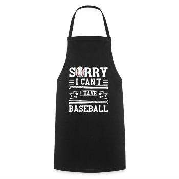 Funny Baseball Saying Baseball Player - Cooking Apron - black - Front - AI Model Male 185 dark (185cm)