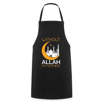 Eid Mubarak Ohne Allah Bin Ich Nichts - Kochschürze - Schwarz - Vorne - AI Model Male 185 dark (185cm)