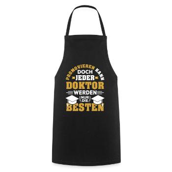 Doktor Arzt Doktortitel Medizin Promotion Geschenk - Kochschürze - Schwarz - Vorne - AI Model Male 185 dark (185cm)