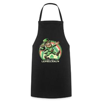 Part-time Leprechaun St. Patrick's Day Fun - Cooking Apron - black - Front - AI Model Male 185 dark (185cm)
