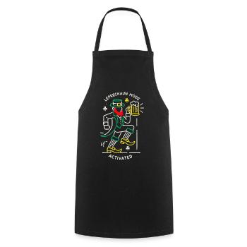 Leprechaun Modus Aktiviert St. Patrick's Day Feier - Kochschürze - Schwarz - Vorne - AI Model Male 185 dark (185cm)
