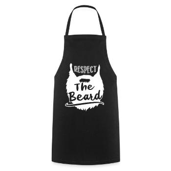 Father's Day Respect The Beard - Cooking Apron - black - Front - AI Model Male 185 dark (185cm)