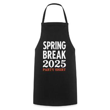 Spring Break 2025 Party Shirt - Cooking Apron - black - Front - AI Model Male 185 dark (185cm)