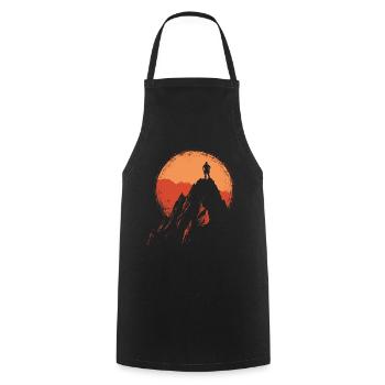 Bouldern: Bergsteigen in den Alpen bei Sonnenau - Kochschürze - Schwarz - Vorne - AI Model Male 185 dark (185cm)