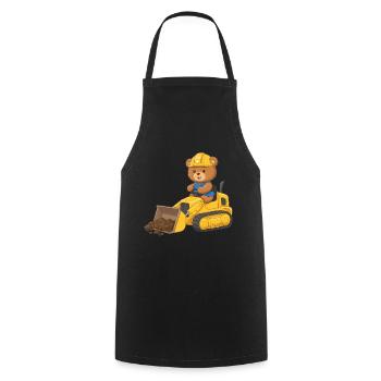 Teddy Bear Construction Worker - Cooking Apron - black - Front - AI Model Male 185 dark (185cm)