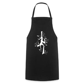 Vertical Cloth Aerial Acrobatics Aerial Silk - Cooking Apron - black - Front - AI Model Male 185 dark (185cm)