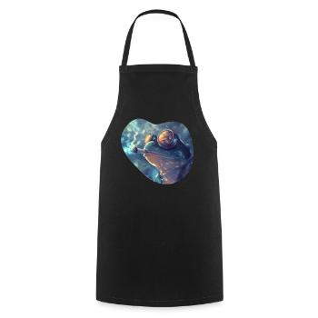 Psychedelic Frog Stoner: Pure Cannabis - Cooking Apron - black - Front - AI Model Male 185 dark (185cm)